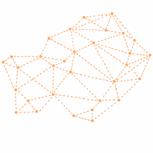 Netzwerkgrafik des Ethikberatung Teams in Unterfranken mit regionalen Verbindungen
